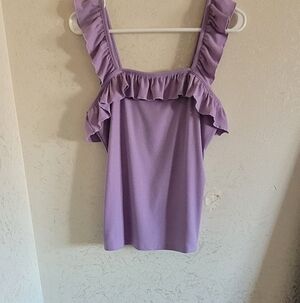Lavender Ruffled Tank Top Excellent Condition